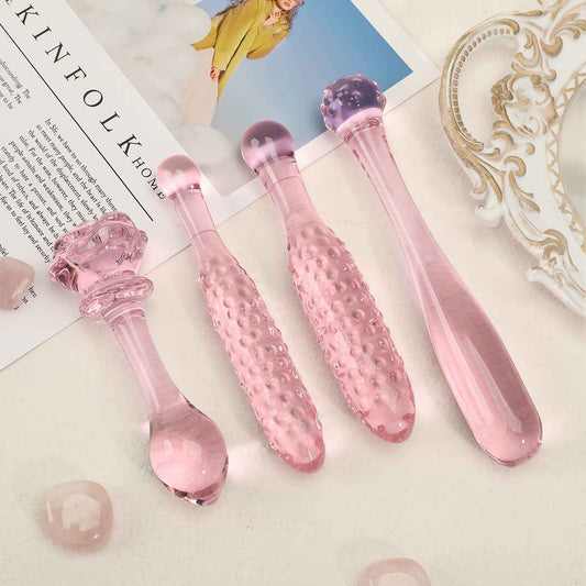 High-quality crystal rose ornament
