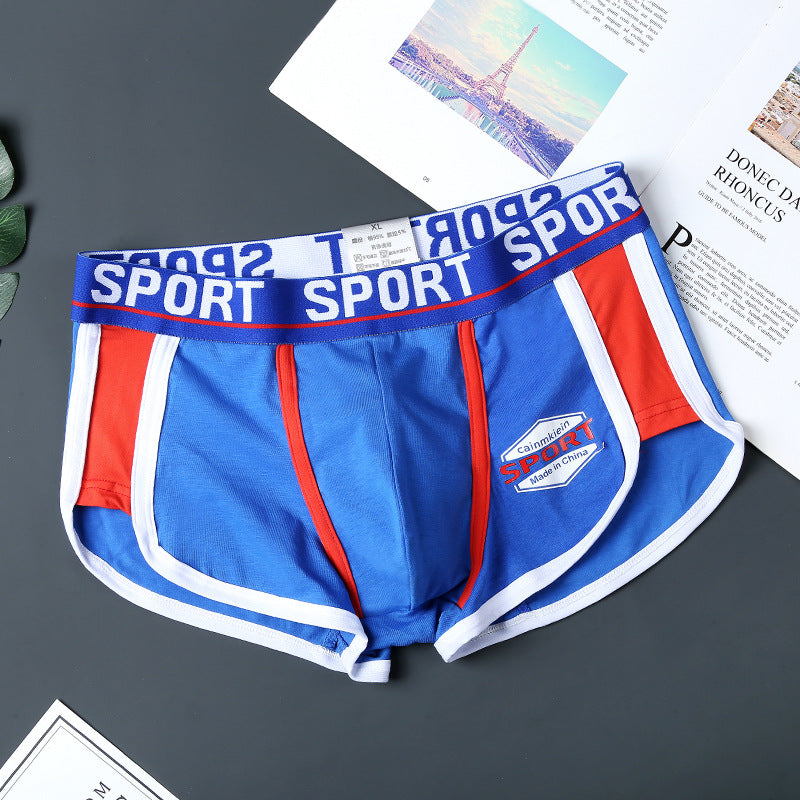 Men's Trendy Korean-Style Printed Cotton Boxer Briefs 🩳