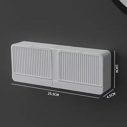 Wall-Mounted Flip-Top Soap Box – Drainable & No-Drill