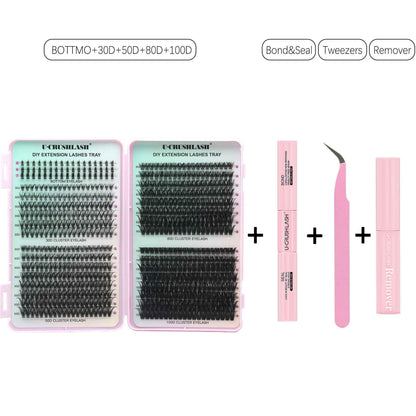 Multi-Style False Eyelash Kit with Eyelash Glue and Tweezers
