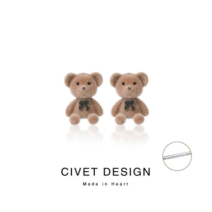 TeddyBear +Rabbit Earrings - Korean Style