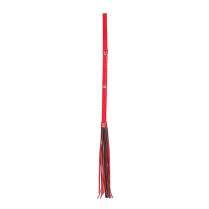 Long-handled leather whip