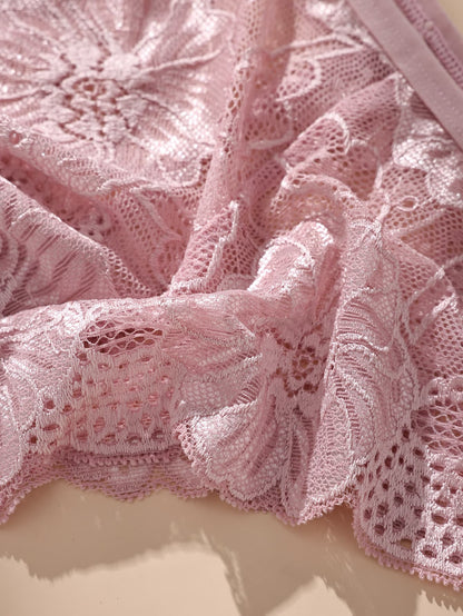 5PCS Women's Lace Bow Panties｜Low-Rise, Soft & Comfortable