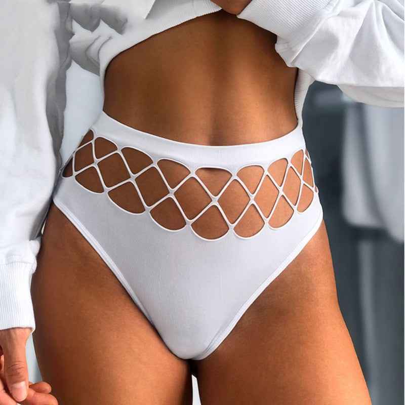 Sexy Hollow Fishnet Sports Bikini Panties for Women