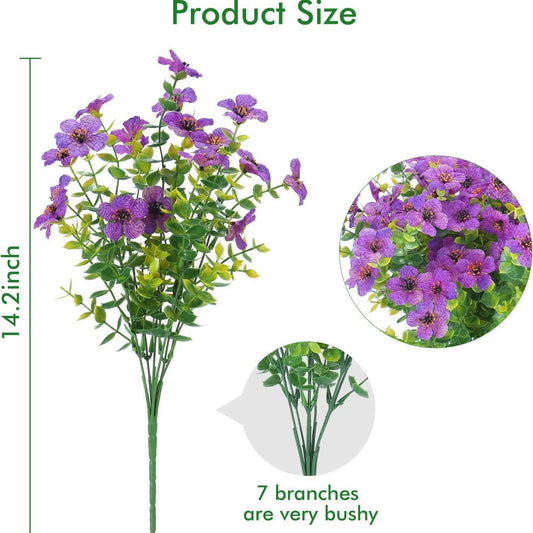 Outdoor Artificial Flower Decoration，1 bunch of multi-headed flowers