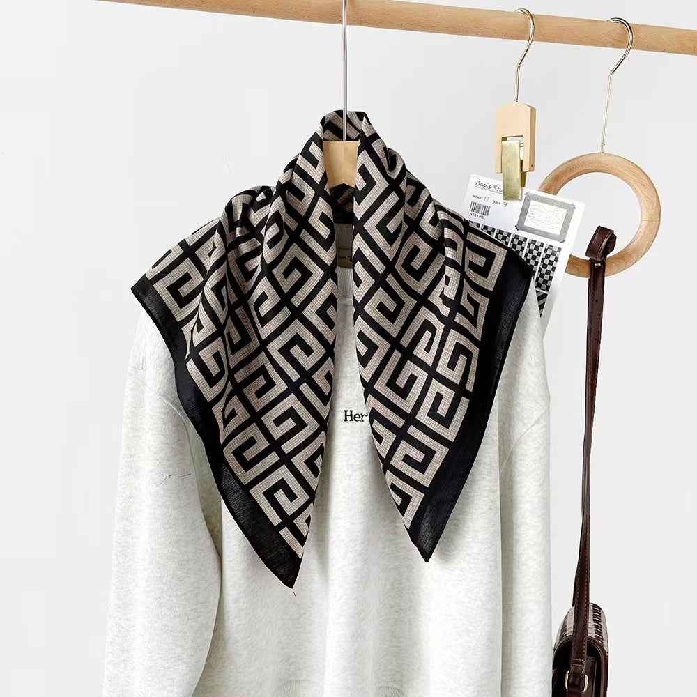 Paisley Print Shawl & Vintage Bandana Scarf – Popular Retro Western Square Scarf, 68×68cm