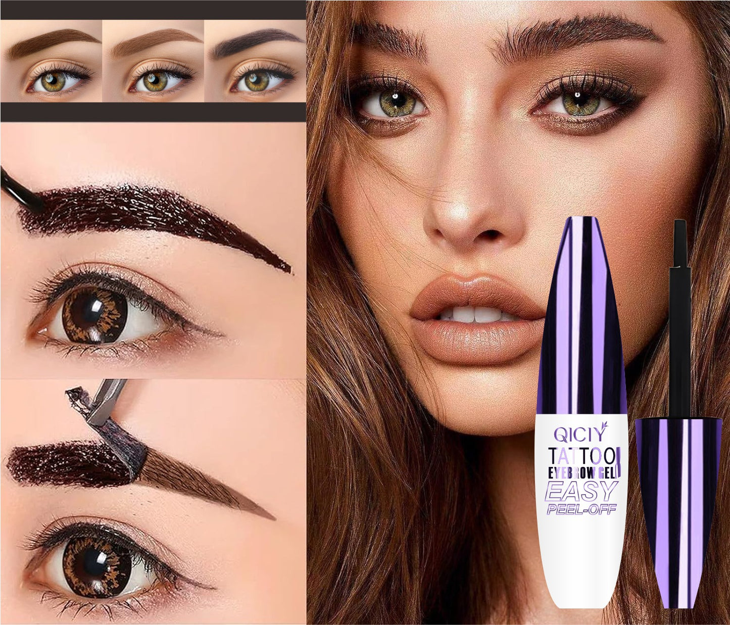 Peel-Off Eyebrow Gel, Waterproof and Long-Lasting