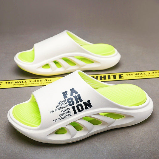 Two-tone platform sandals with cutout side panels, popular in the USA