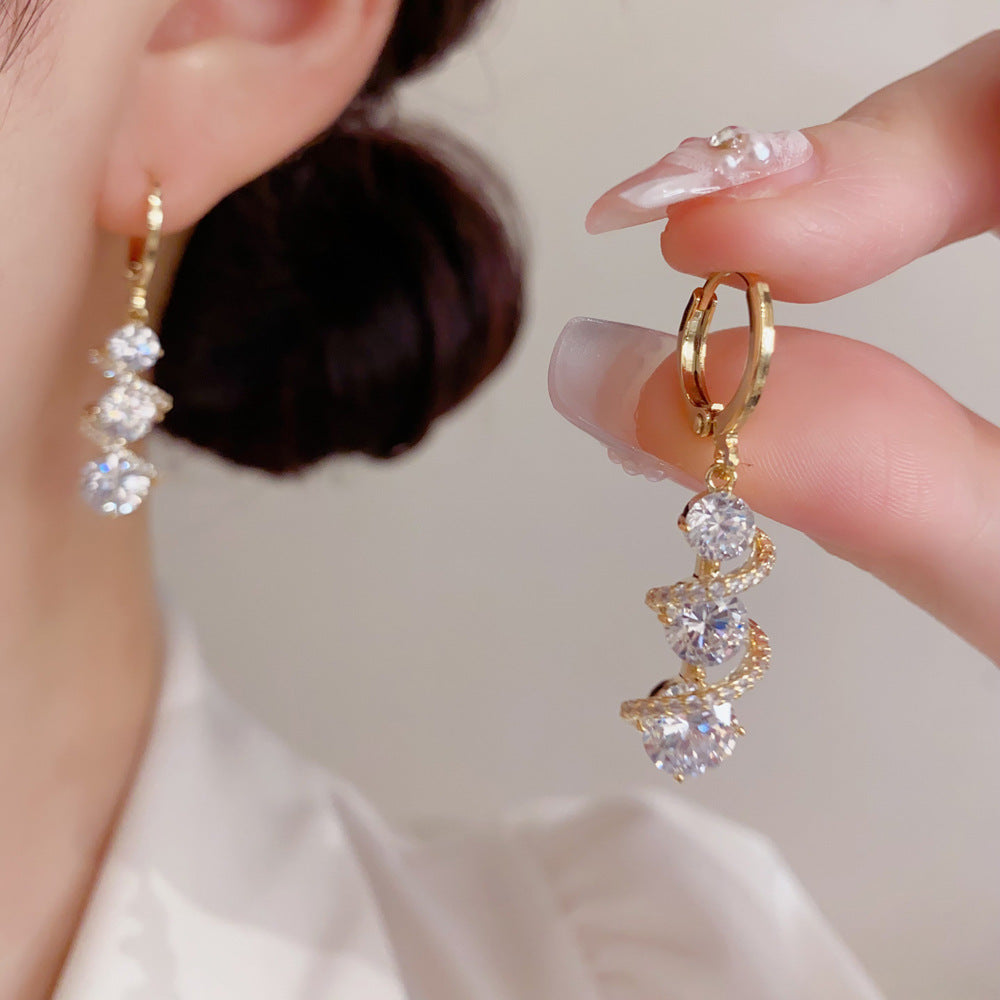 High-Quality French Luxury Zircon Earrings✨