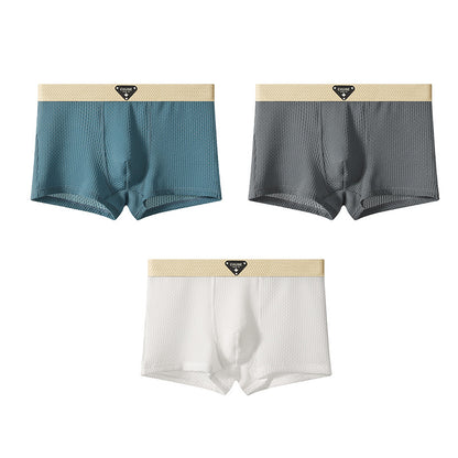 Men's Textured Soft-Touch Solid Boxer Briefs
