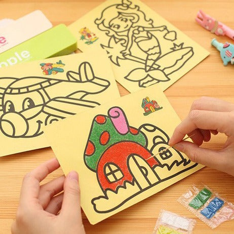 [10 PCS] Kids’ Creative DIY Sand Painting Kit