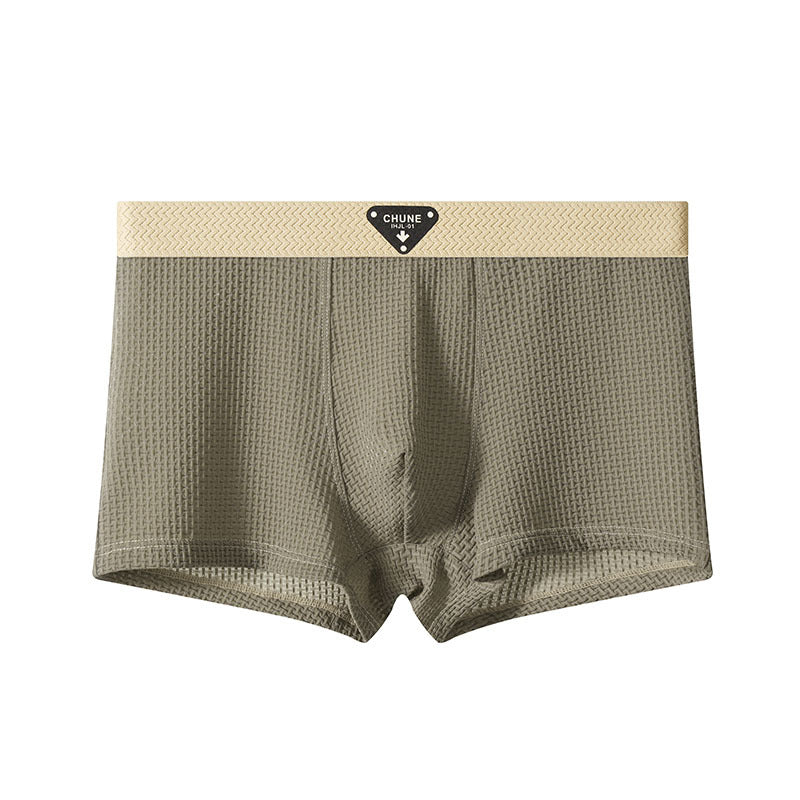 Men's Textured Soft-Touch Solid Boxer Briefs