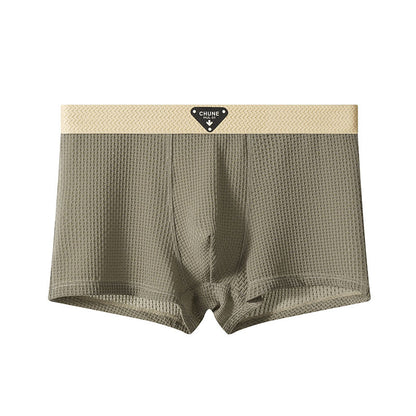 Men's Textured Soft-Touch Solid Boxer Briefs