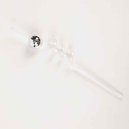 Shiny Disco Ball Reusable Straws, Decorative Party Supplies for Celebrations