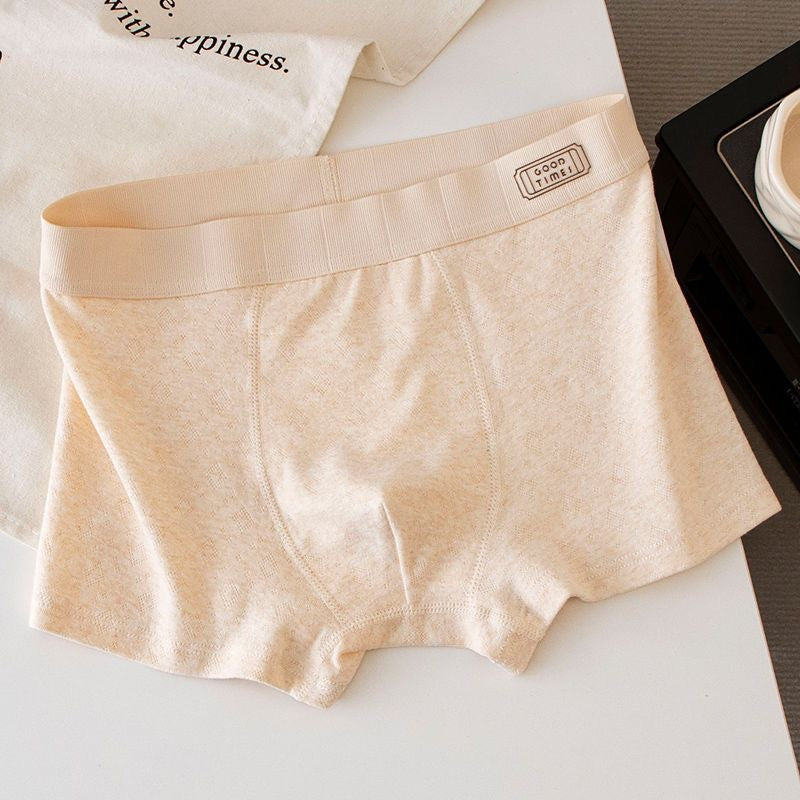 Men’s Light Color Pure Cotton Boxer Briefs – Soft & Breathable Underwear