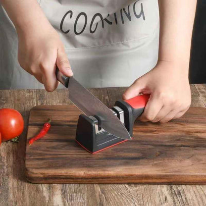 3-Stage Kitchen Knife Sharpener – Multifunctional Manual Sharpening Tool for Home Use