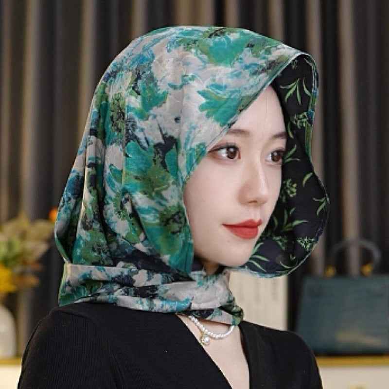 Women's Ribbed Satin Headscarf Hat – Fashionable Sun Protection & Elegant Head Cover