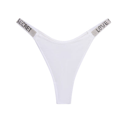 Popular Fashion Rhinestone Low-Rise Triangle Panty for Women
