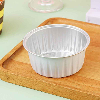 125ML Thickened Food-Grade Round Aluminum Foil Baking Cups – Oven, Air Fryer & Freezer Safe