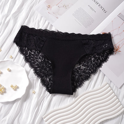 Women's pure cotton lace panties