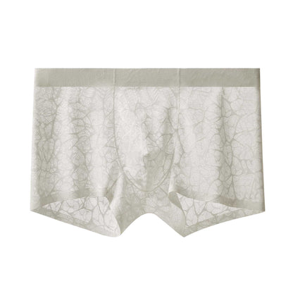 High Quality——Men's Ice Silk Mesh Jacquard Boxer Briefs