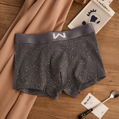 Men's pure cotton starry sky print boxer shorts