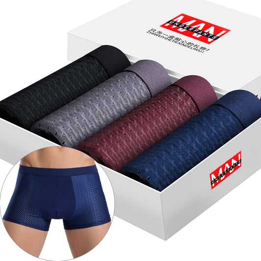 Bamboo Fiber Mesh Breathable Underwear for Men