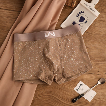 Men's pure cotton starry sky print boxer shorts