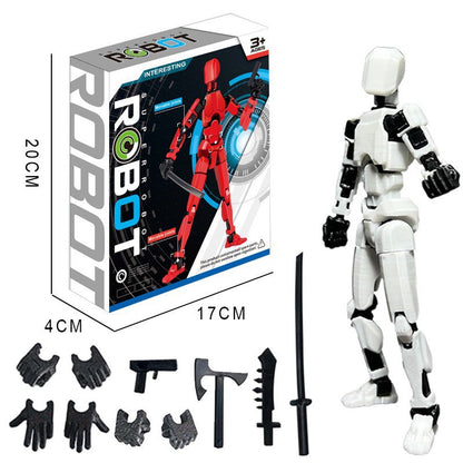 DIY Buildable Articulated Action Figure Toy with Movable Joints