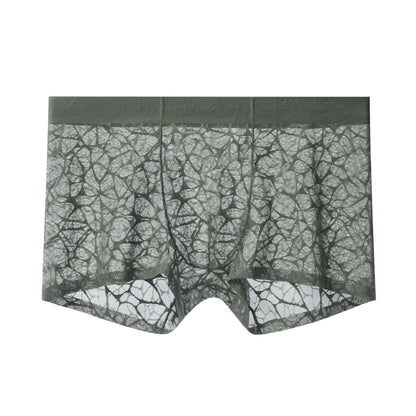High Quality——Men's Ice Silk Mesh Jacquard Boxer Briefs