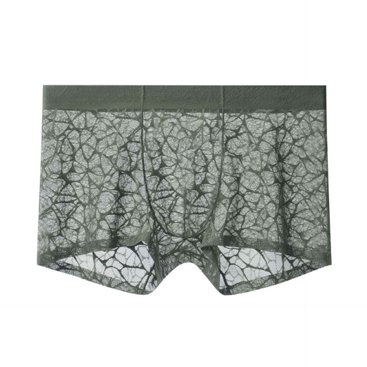 High Quality——Men's Ice Silk Mesh Jacquard Boxer Briefs