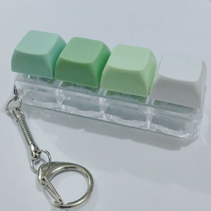 Stress Relief Push Button Keychain Fob