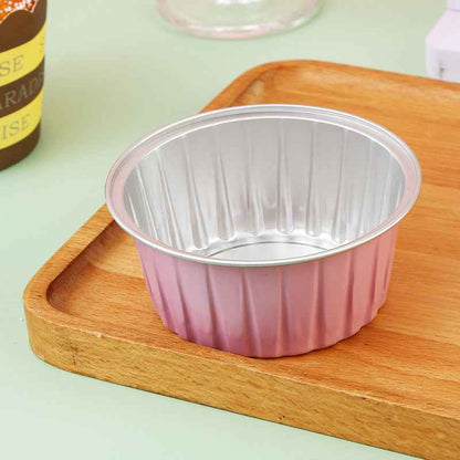 125ML Thickened Food-Grade Round Aluminum Foil Baking Cups – Oven, Air Fryer & Freezer Safe