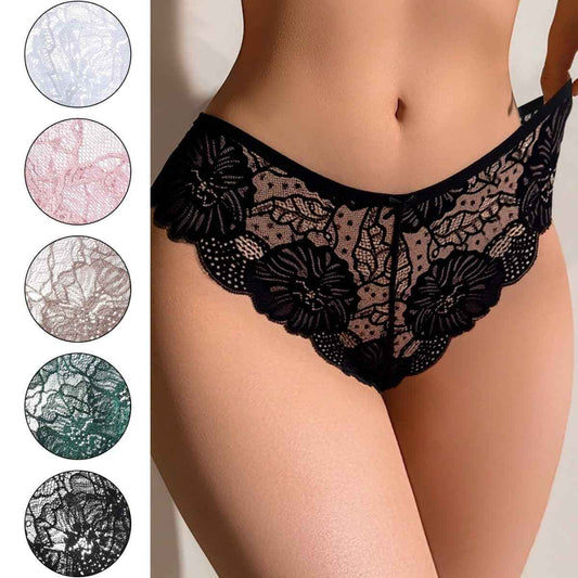 5PCS Women's Lace Bow Panties｜Low-Rise, Soft & Comfortable