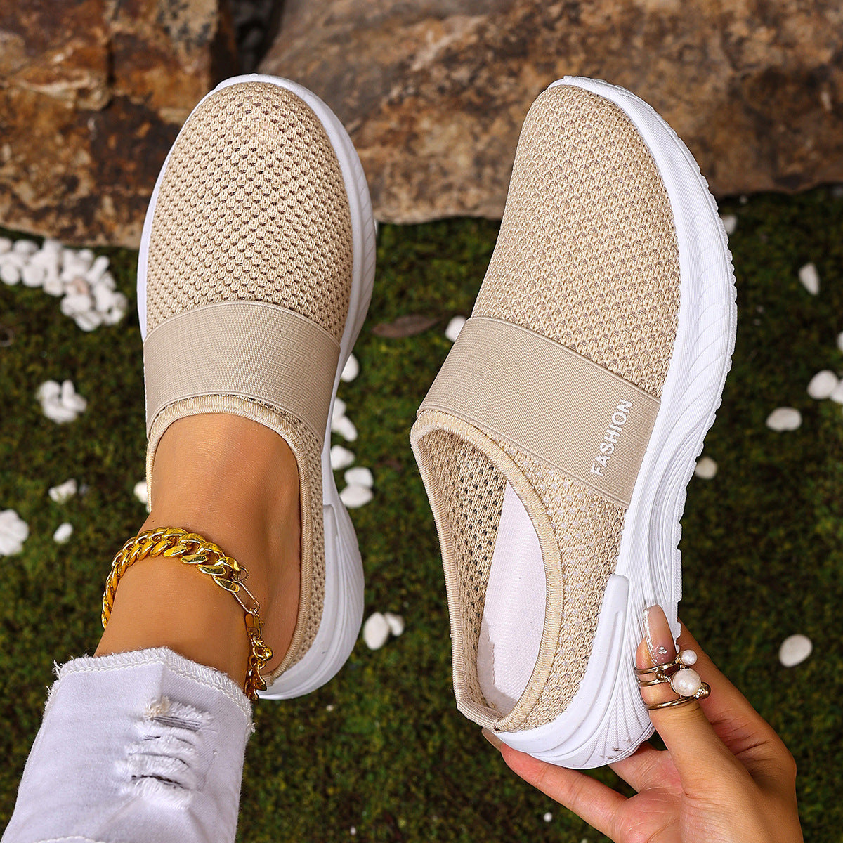 Plus Size Breathable Mesh Casual Shoes for Women