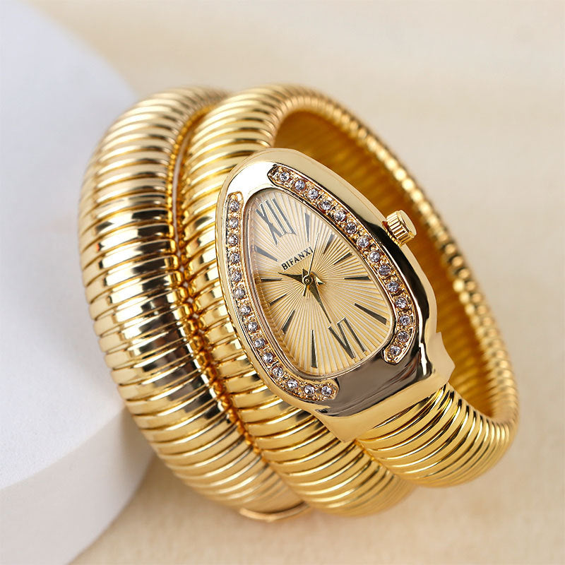 Women's Serpent-Shaped Watch, Fashionable Creative Quartz Watch