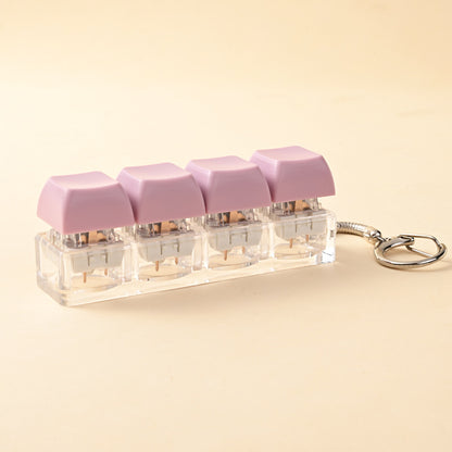 Stress Relief Push Button Keychain Fob