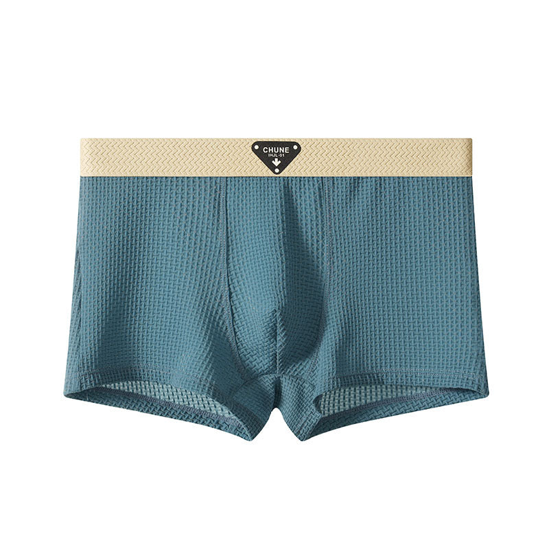 Men's Textured Soft-Touch Solid Boxer Briefs