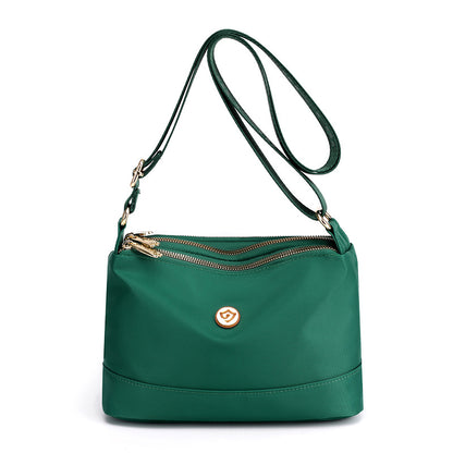 Minimalist nylon shoulder and crossbody bag with large capacity