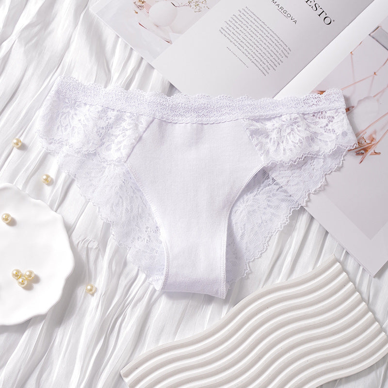 Women's pure cotton lace panties