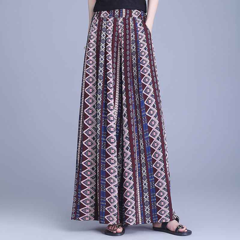 Floral Print Lightweight Loose Casual Pants