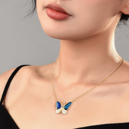 🦋Color Changing Butterfly Magnetic Necklace – Temperature Sensitive Butterfly Pendant Jewelry for Women