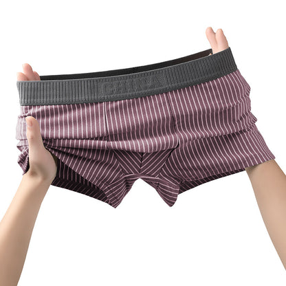 Men's cotton striped briefs