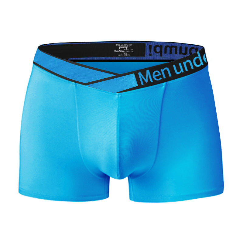 Men's Modal Athletic Boxer Briefs with Asymmetrical Waistband