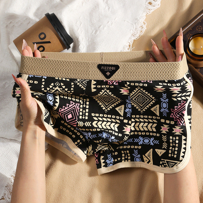 Men's trendy American-style printed boxer briefs