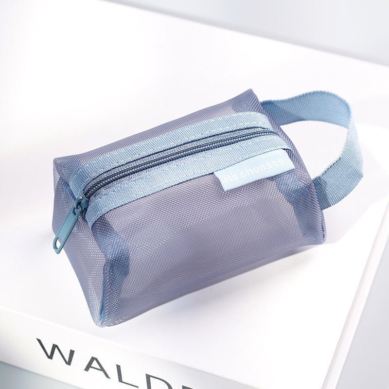 Nylon square mesh transparent storage bag