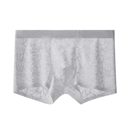 High Quality——Men's Ice Silk Mesh Jacquard Boxer Briefs