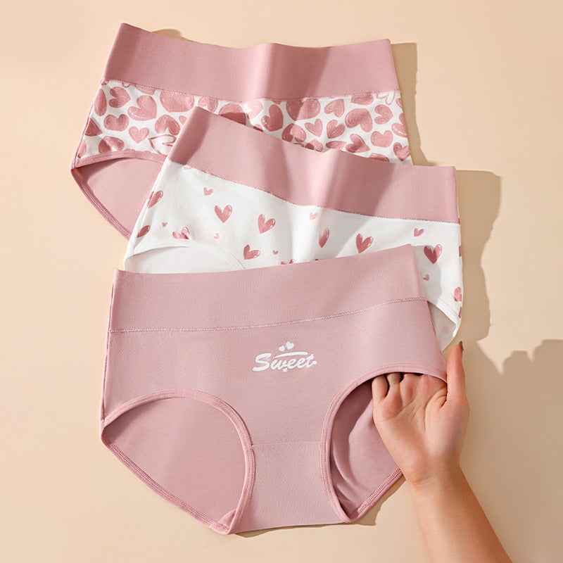 Women's Cotton Cute Love Print Briefs