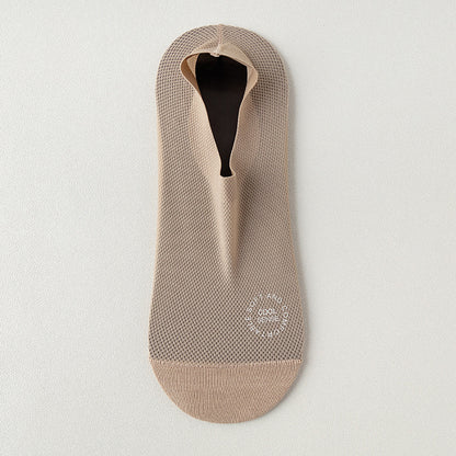 Summer Men's Thin Mesh Breathable Invisible Socks