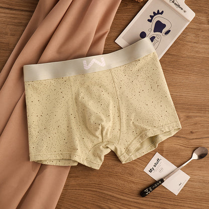 Men's pure cotton starry sky print boxer shorts